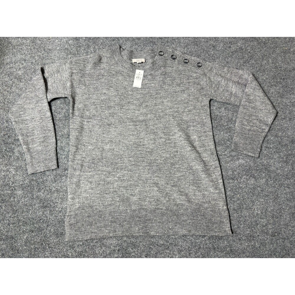 ANN TAYLOR LOFT Sweater Womens Small Gray Pull Over Long Sleeve NEW $64.99